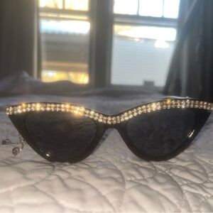 Elegant Black and Gold Sunglasses